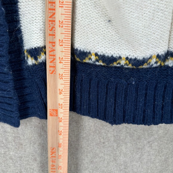 American Eagle Fair Isle Knit Cardigan Sweater Wool Alpaca Mohair Size L - Picture 6 of 8